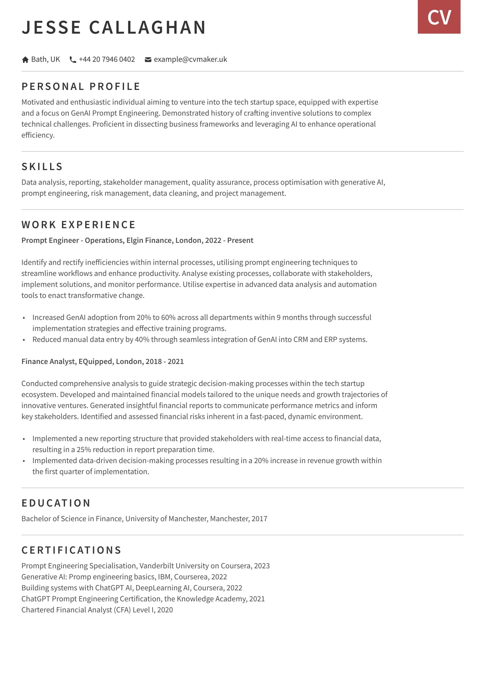 Creating a Standout Resume for Prompt Engineering Roles